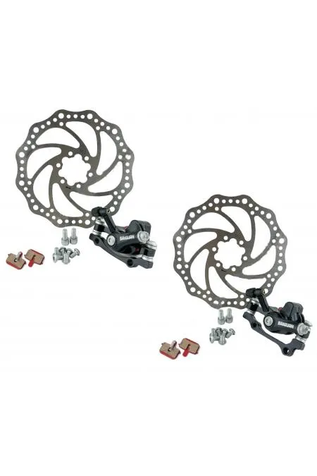 Saiguan Ön+Arka Mekanik Disk Fren Kaliper ve 160mm Rotor Seti Saiguan Ön+Arka Mekanik Disk Fren Kaliper ve 160mm Rotor Seti